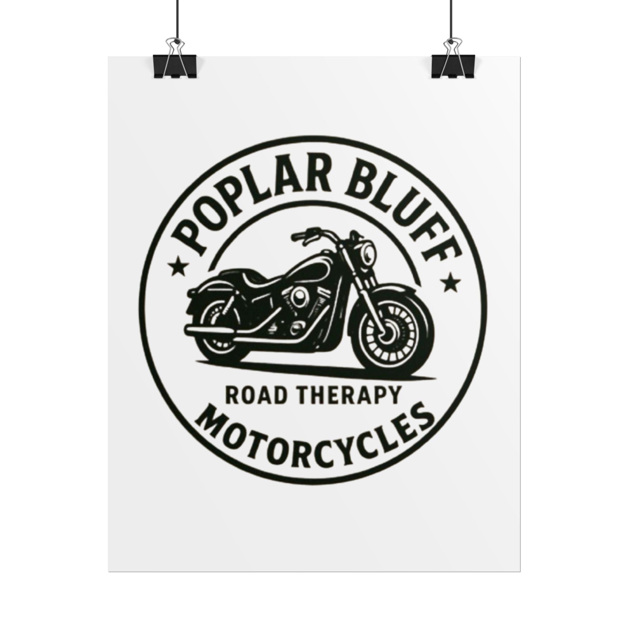 Poplar Bluff Motorcycles Poster — "Road Therapy" Vintage Motorcycle Wall Art