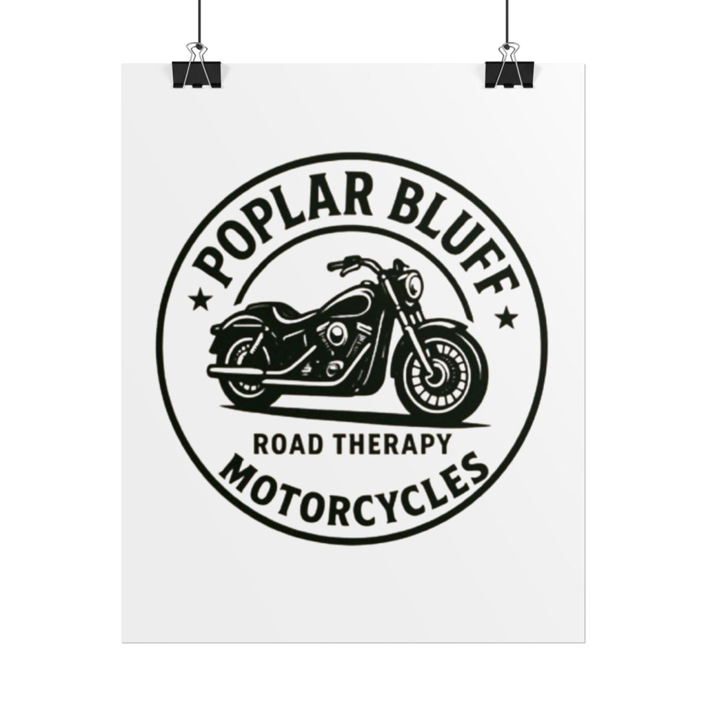 Poplar Bluff Motorcycles Poster — "Road Therapy" Vintage Motorcycle Wall Art