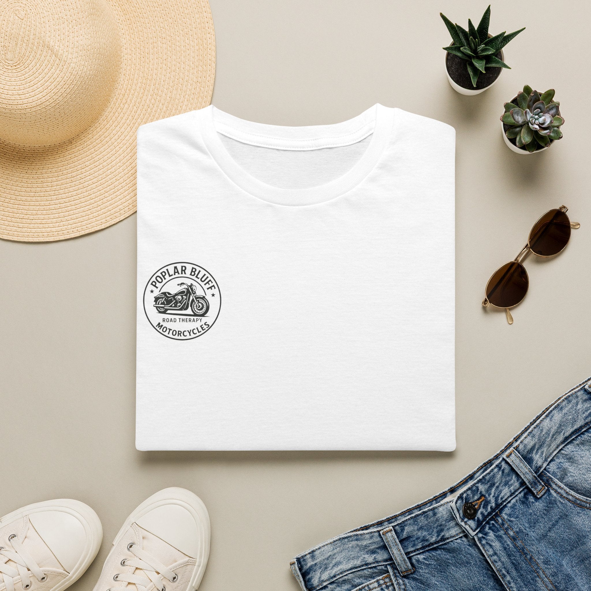 Unisex T-Shirt — Poplar Bluff Vintage Motorcycle Logo
