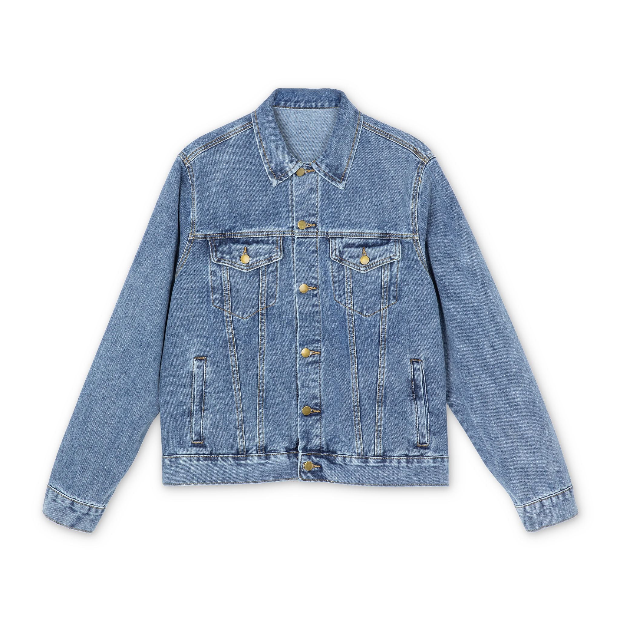 Denim Jacket — Poplar Bluff Motorcycles Vintage Biker Logo Back