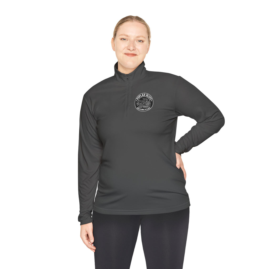 Quarter-Zip Pullover — Poplar Bluff Motorcycles 'Road Therapy' Logo
