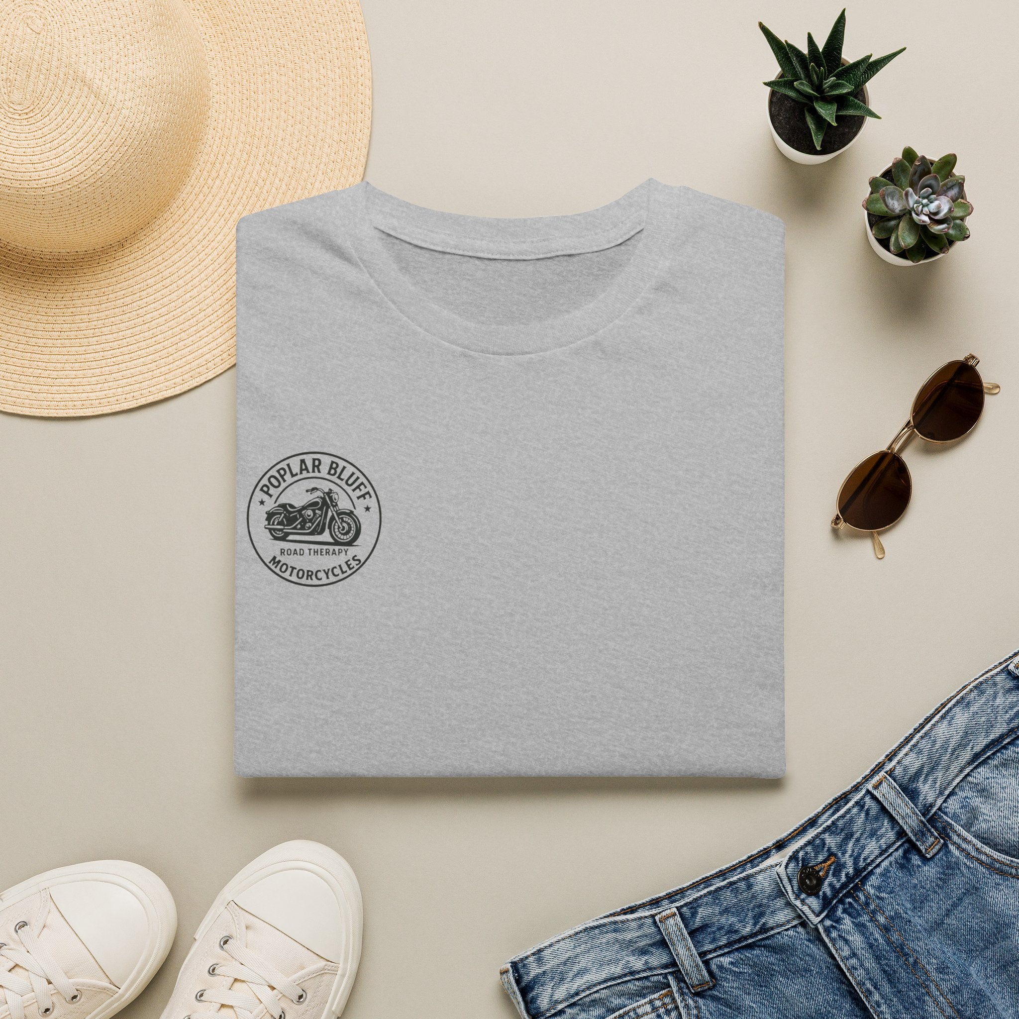 Unisex T-Shirt — Poplar Bluff Vintage Motorcycle Logo