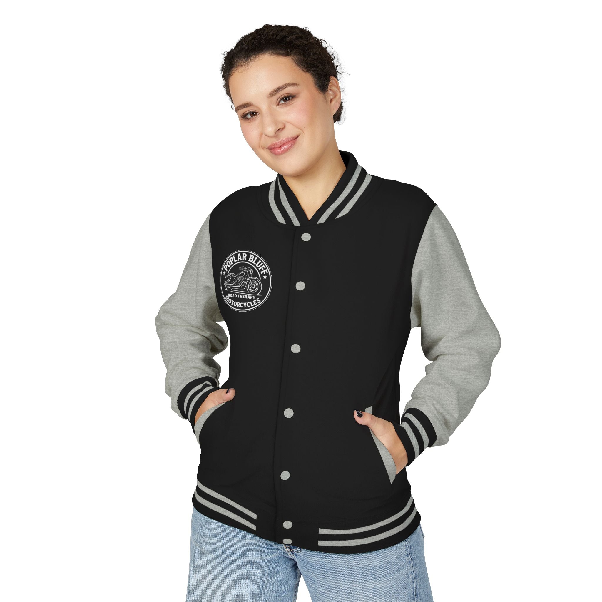 Letterman Jacket — Poplar Bluff Motorcycles Retro Patch