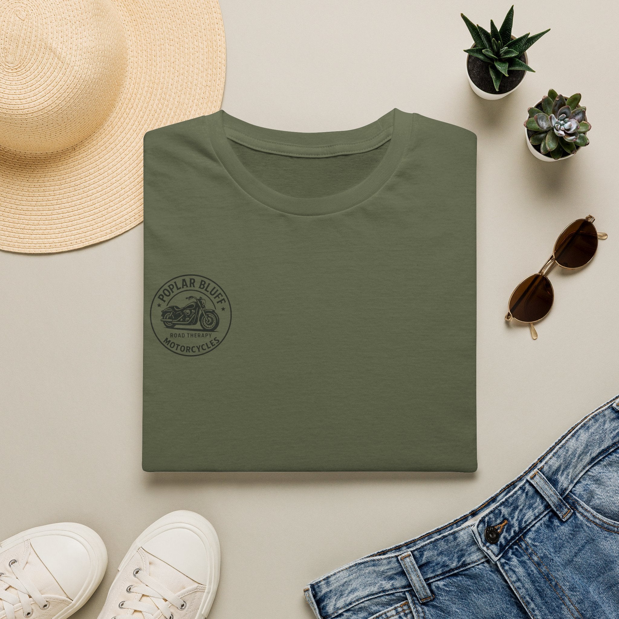 Unisex T-Shirt — Poplar Bluff Vintage Motorcycle Logo