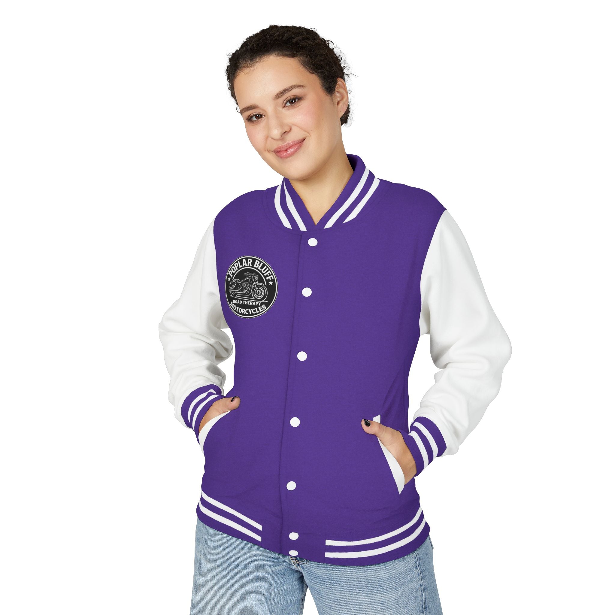 Letterman Jacket — Poplar Bluff Motorcycles Retro Patch