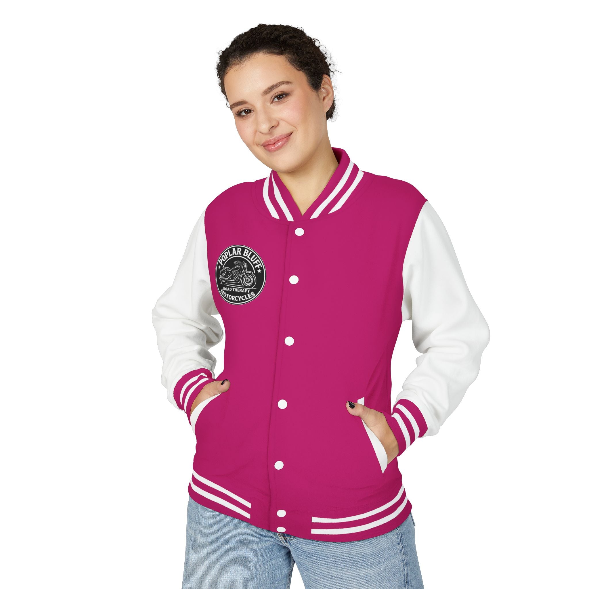 Letterman Jacket — Poplar Bluff Motorcycles Retro Patch