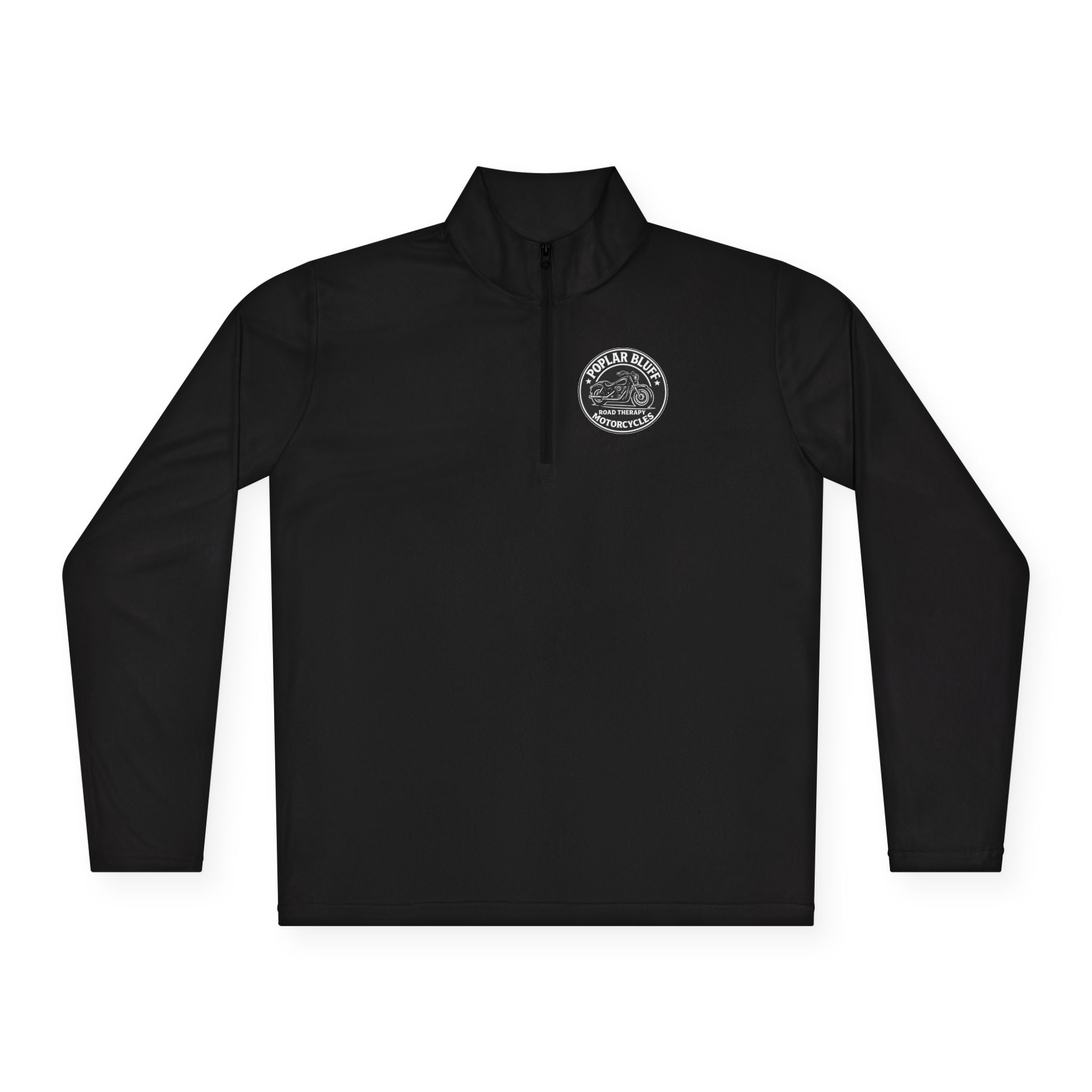 Quarter-Zip Pullover — Poplar Bluff Motorcycles 'Road Therapy' Logo
