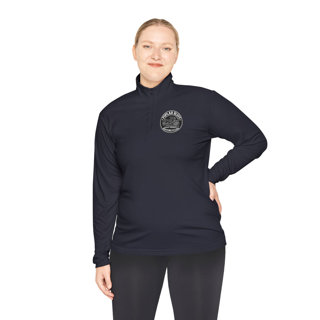 Quarter-Zip Pullover — Poplar Bluff Motorcycles 'Road Therapy' Logo
