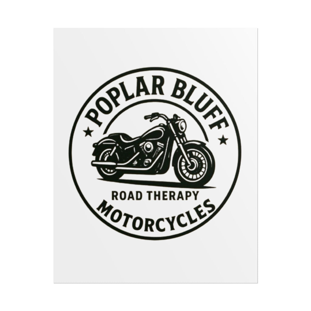 Poplar Bluff Motorcycles Poster — "Road Therapy" Vintage Motorcycle Wall Art