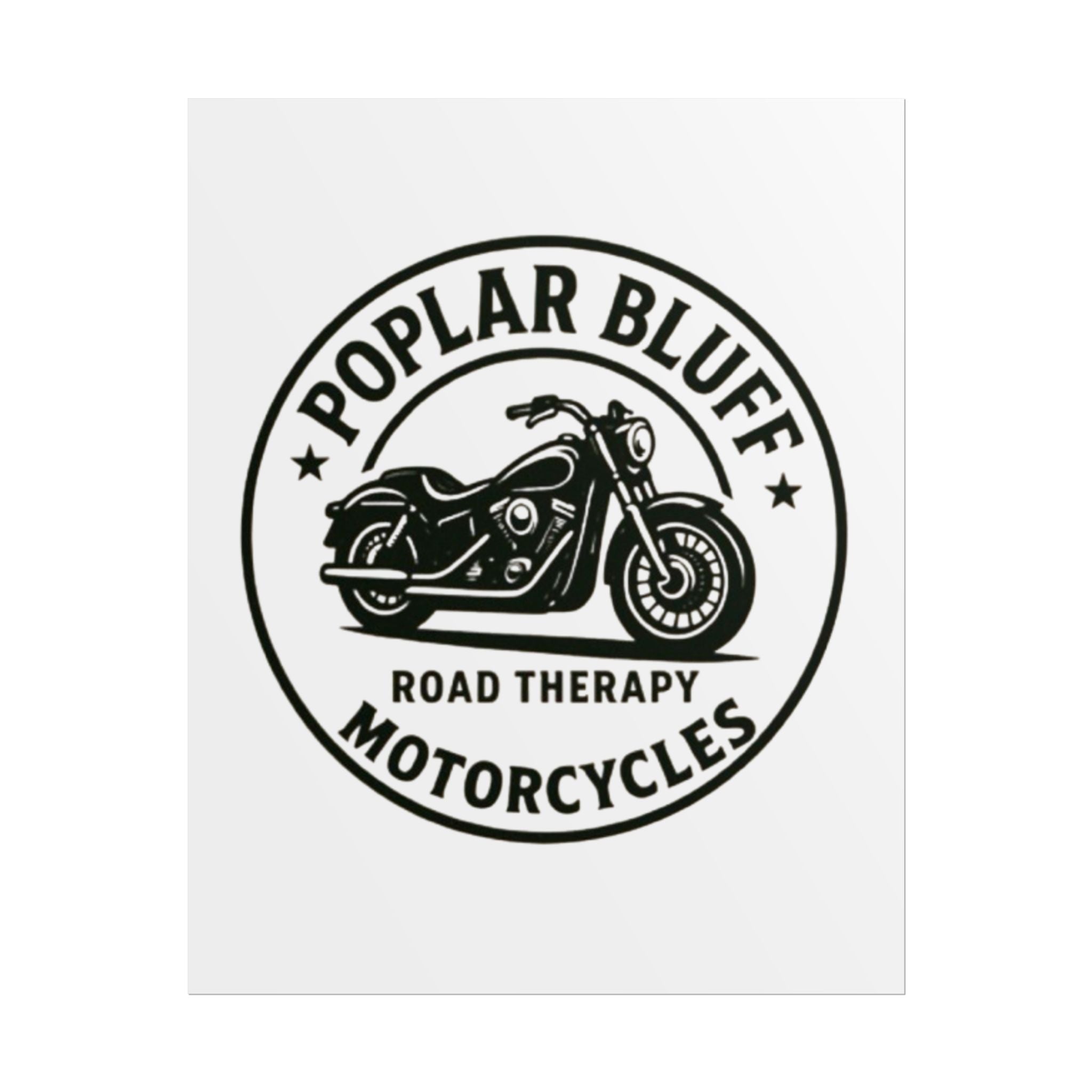 Poplar Bluff Motorcycles Poster — "Road Therapy" Vintage Motorcycle Wall Art
