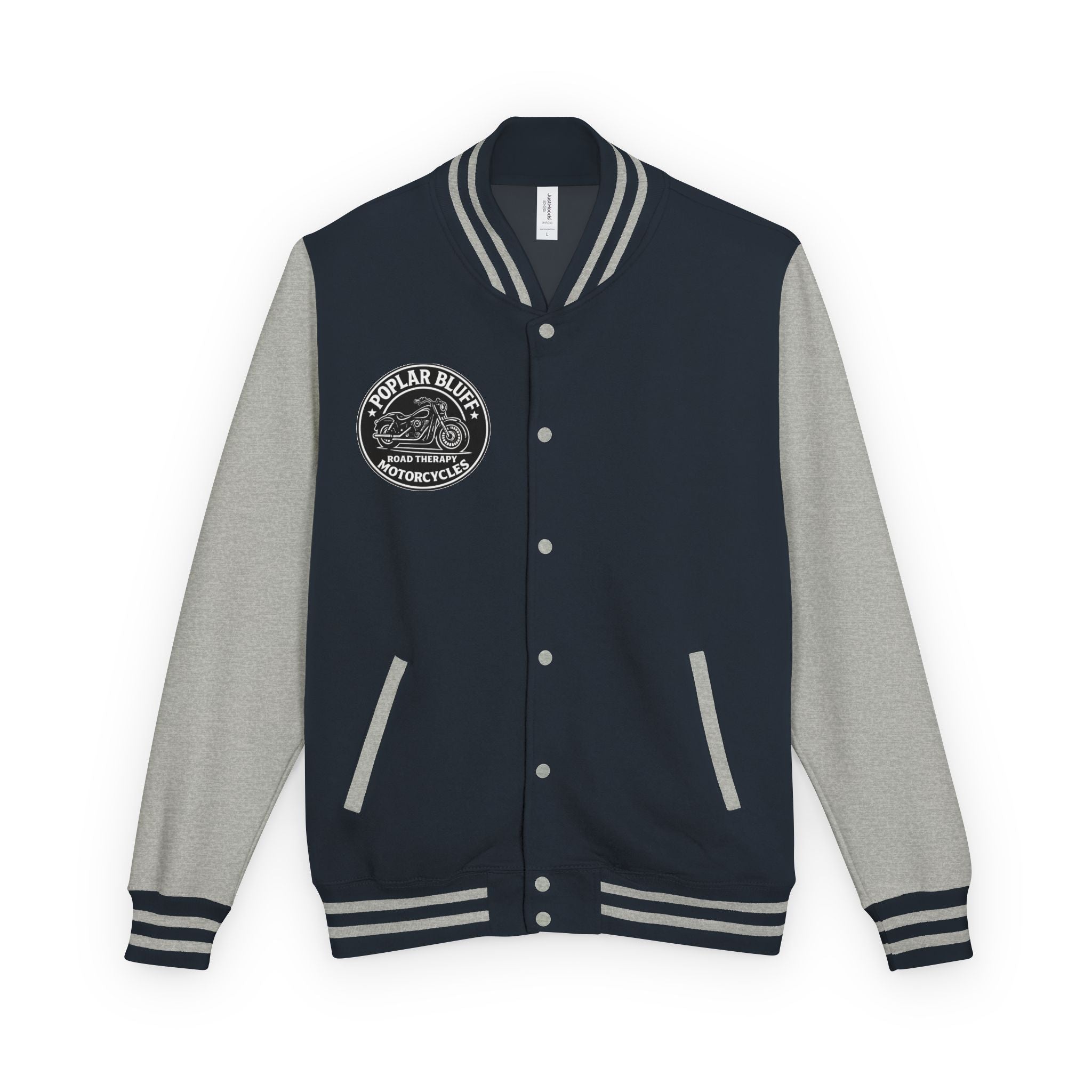 Letterman Jacket — Poplar Bluff Motorcycles Retro Patch
