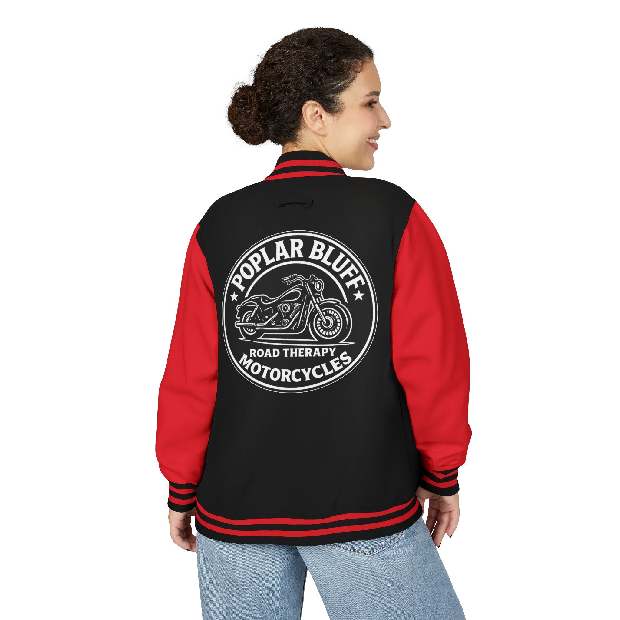 Letterman Jacket — Poplar Bluff Motorcycles Retro Patch