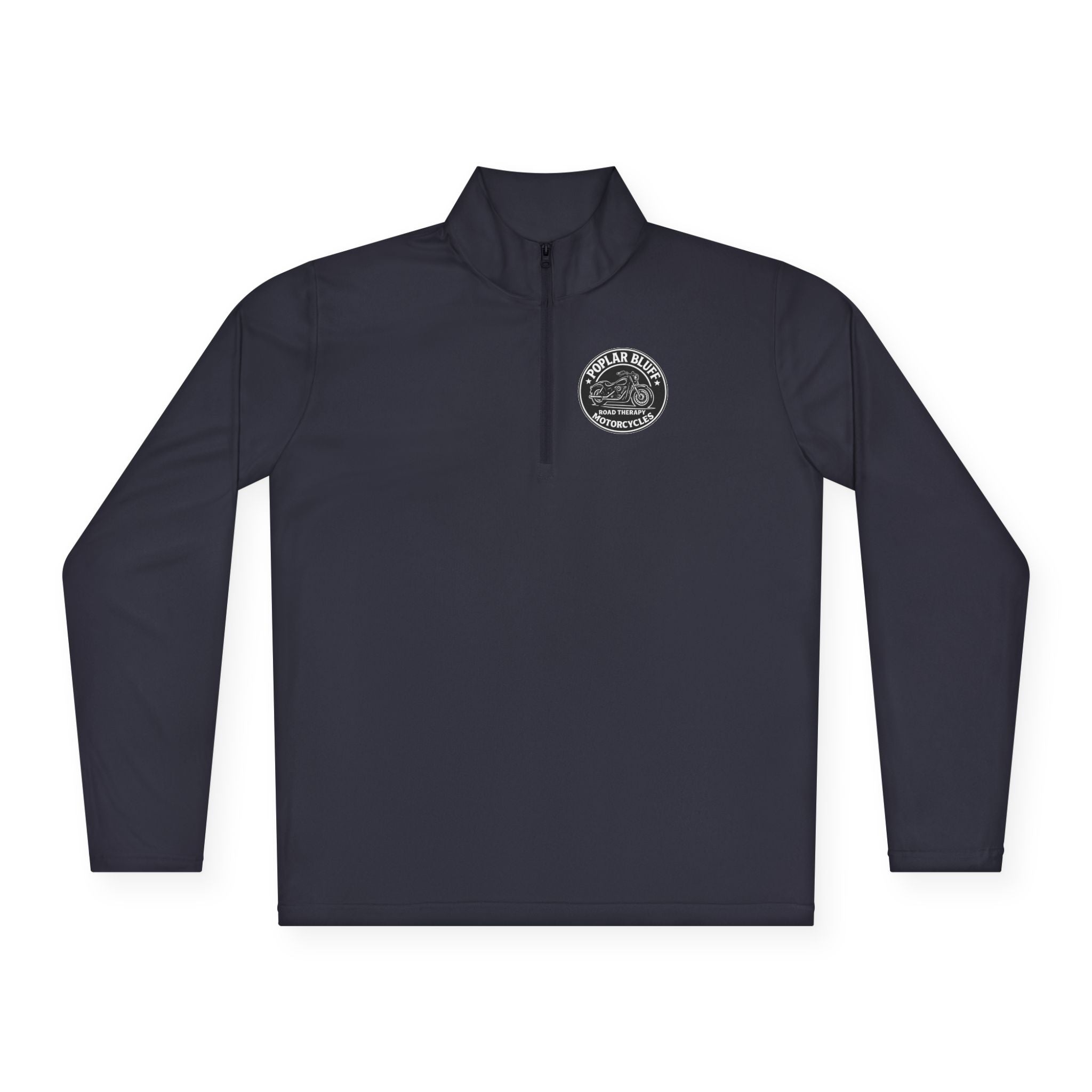 Quarter-Zip Pullover — Poplar Bluff Motorcycles 'Road Therapy' Logo