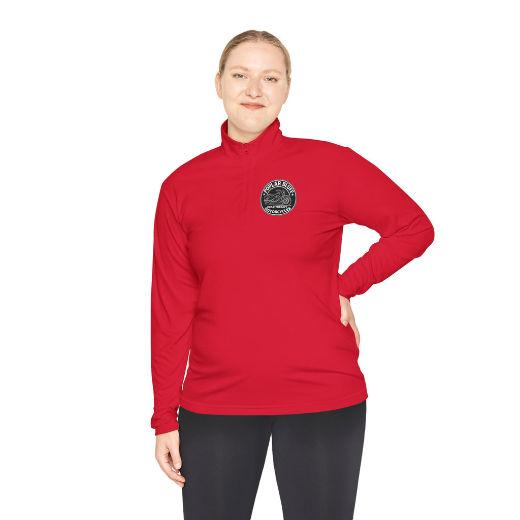 Quarter-Zip Pullover — Poplar Bluff Motorcycles 'Road Therapy' Logo