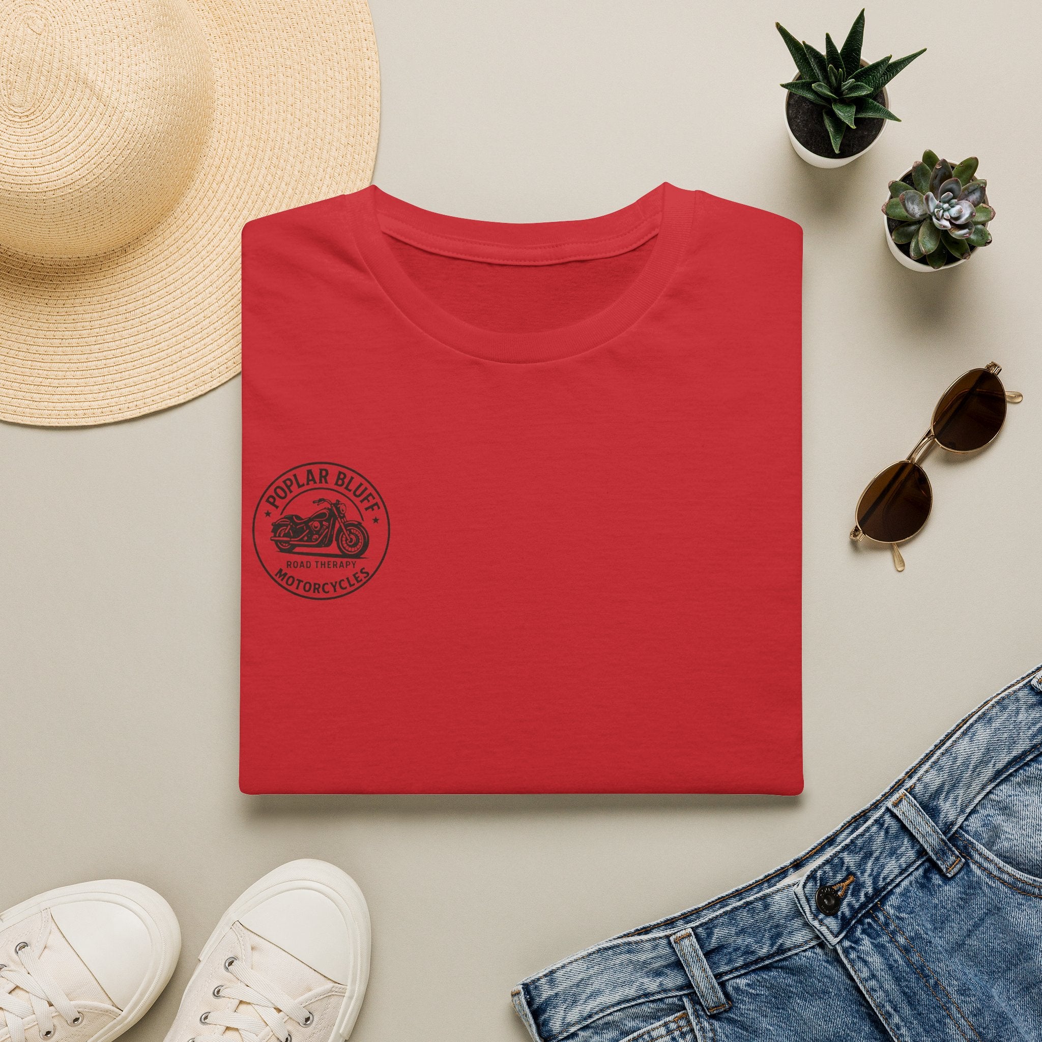 Unisex T-Shirt — Poplar Bluff Vintage Motorcycle Logo
