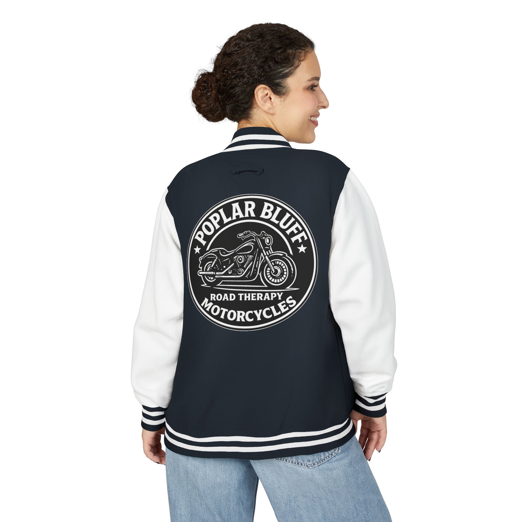Letterman Jacket — Poplar Bluff Motorcycles Retro Patch