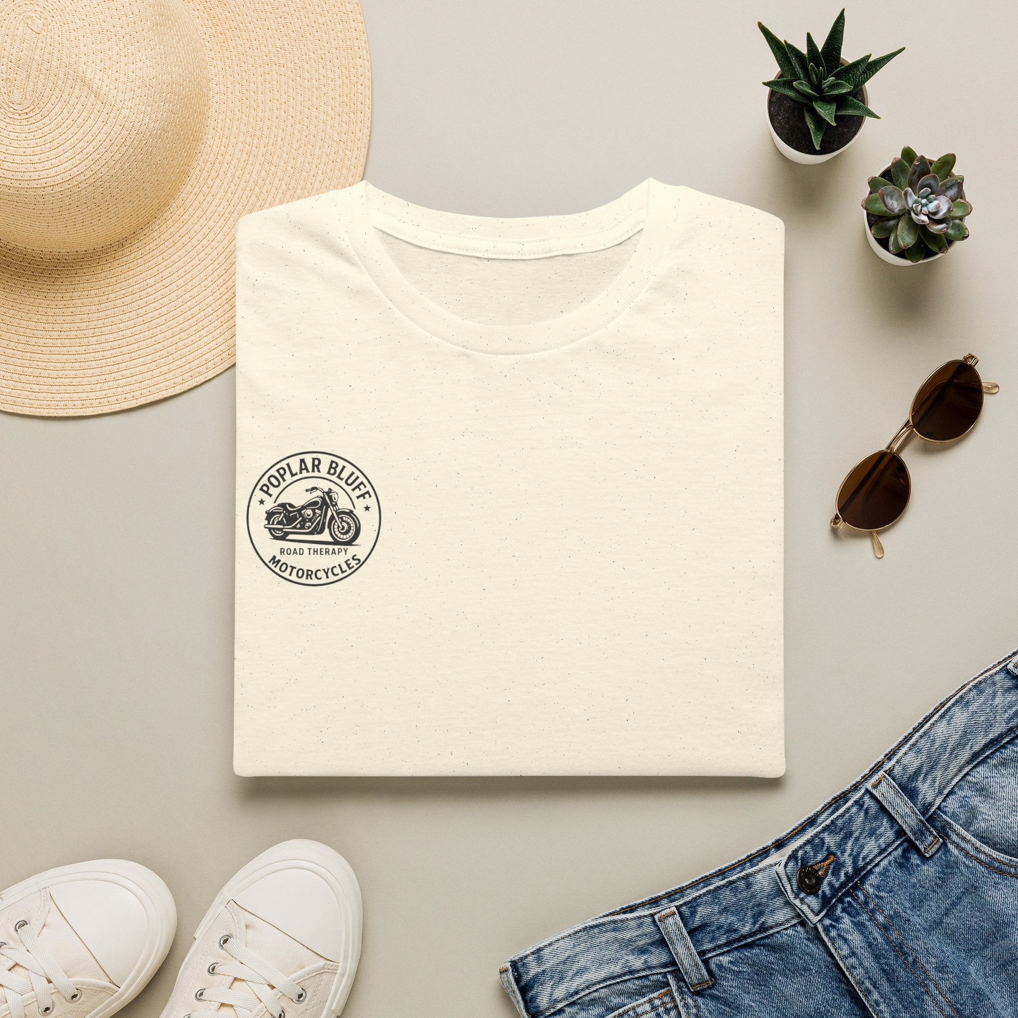 Unisex T-Shirt — Poplar Bluff Vintage Motorcycle Logo