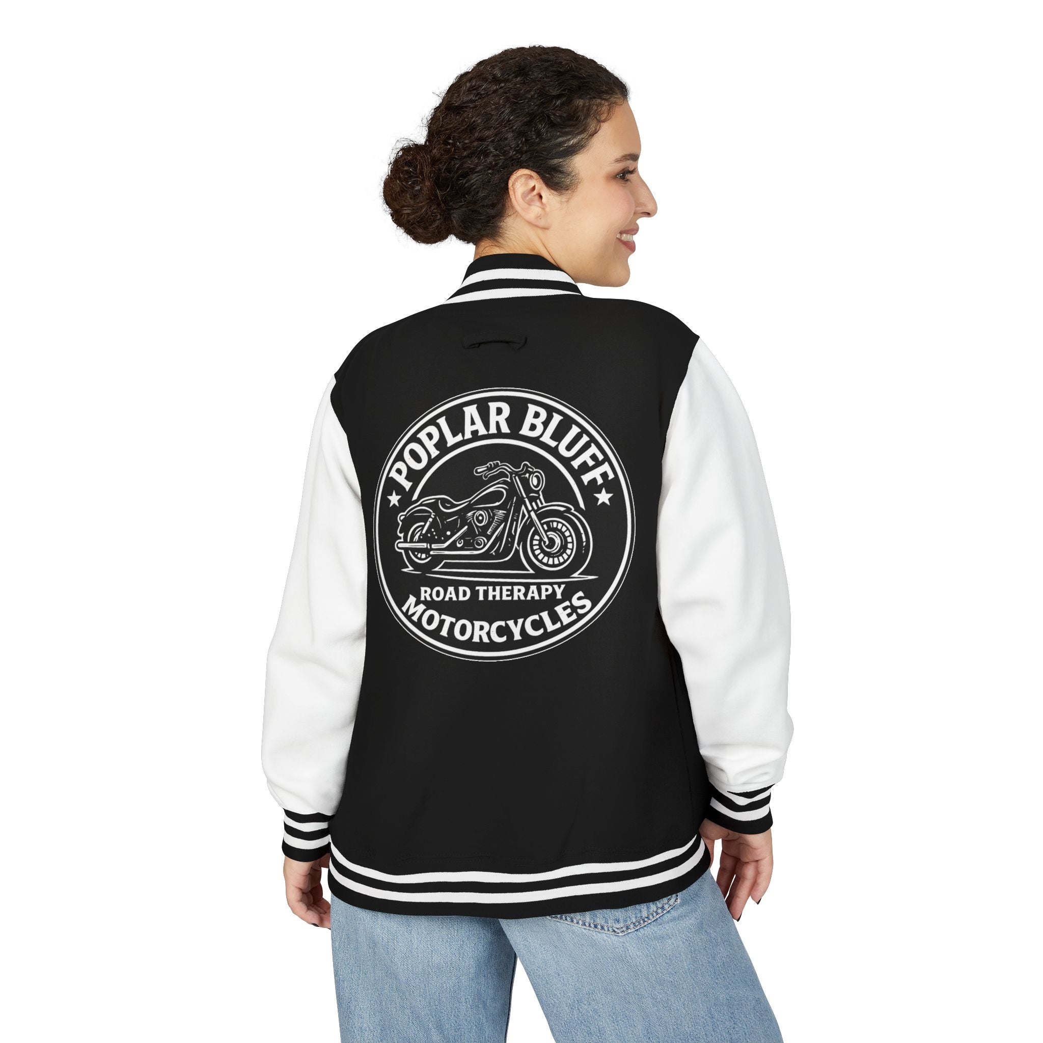 Letterman Jacket — Poplar Bluff Motorcycles Retro Patch