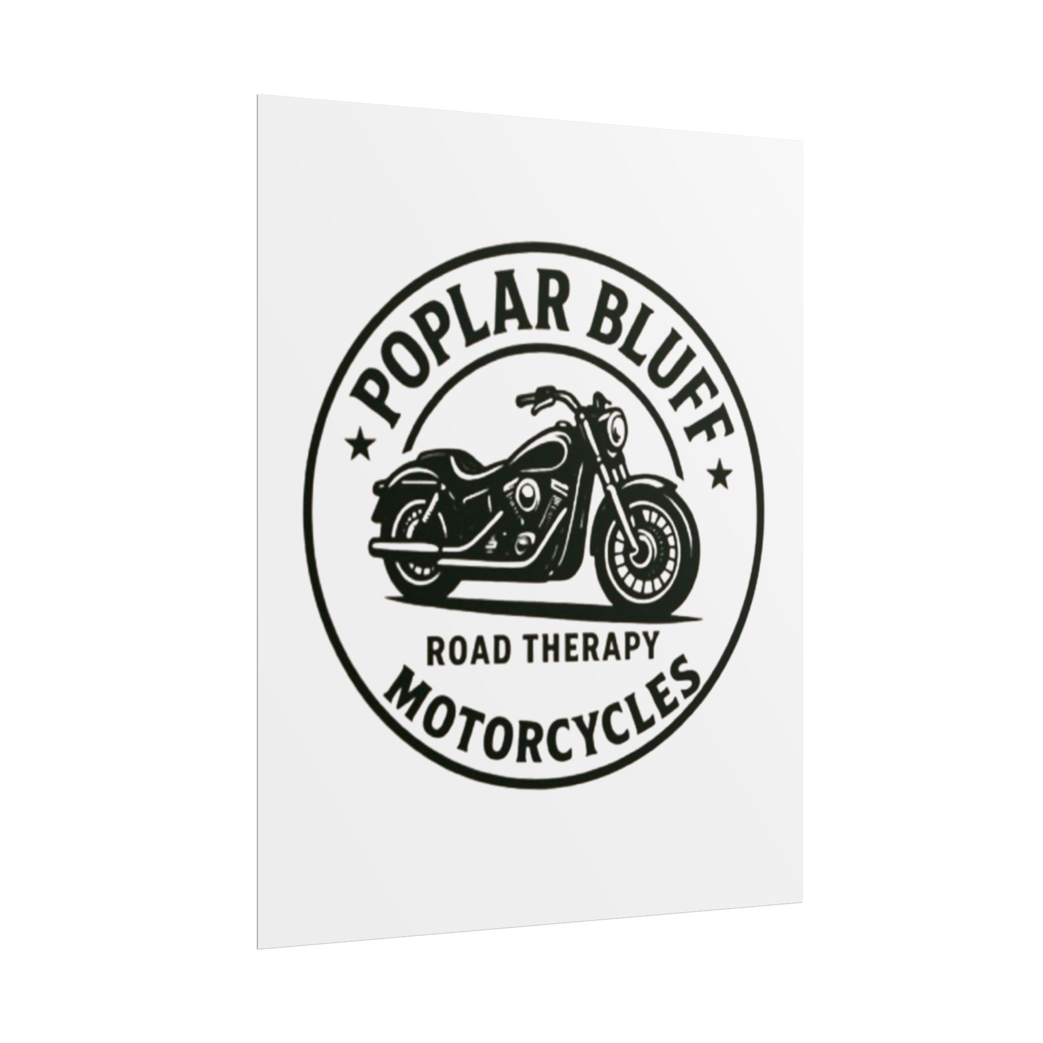 Poplar Bluff Motorcycles Poster — "Road Therapy" Vintage Motorcycle Wall Art