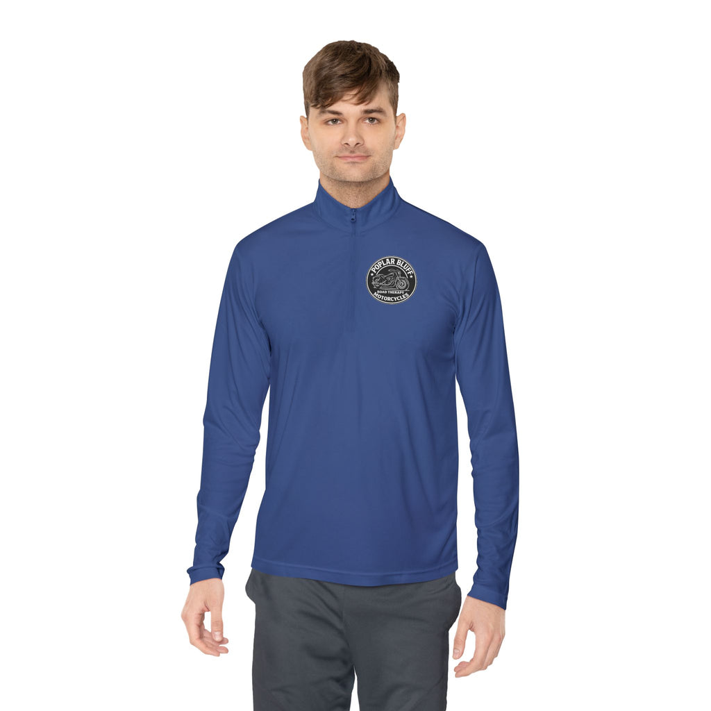 Quarter-Zip Pullover — Poplar Bluff Motorcycles 'Road Therapy' Logo