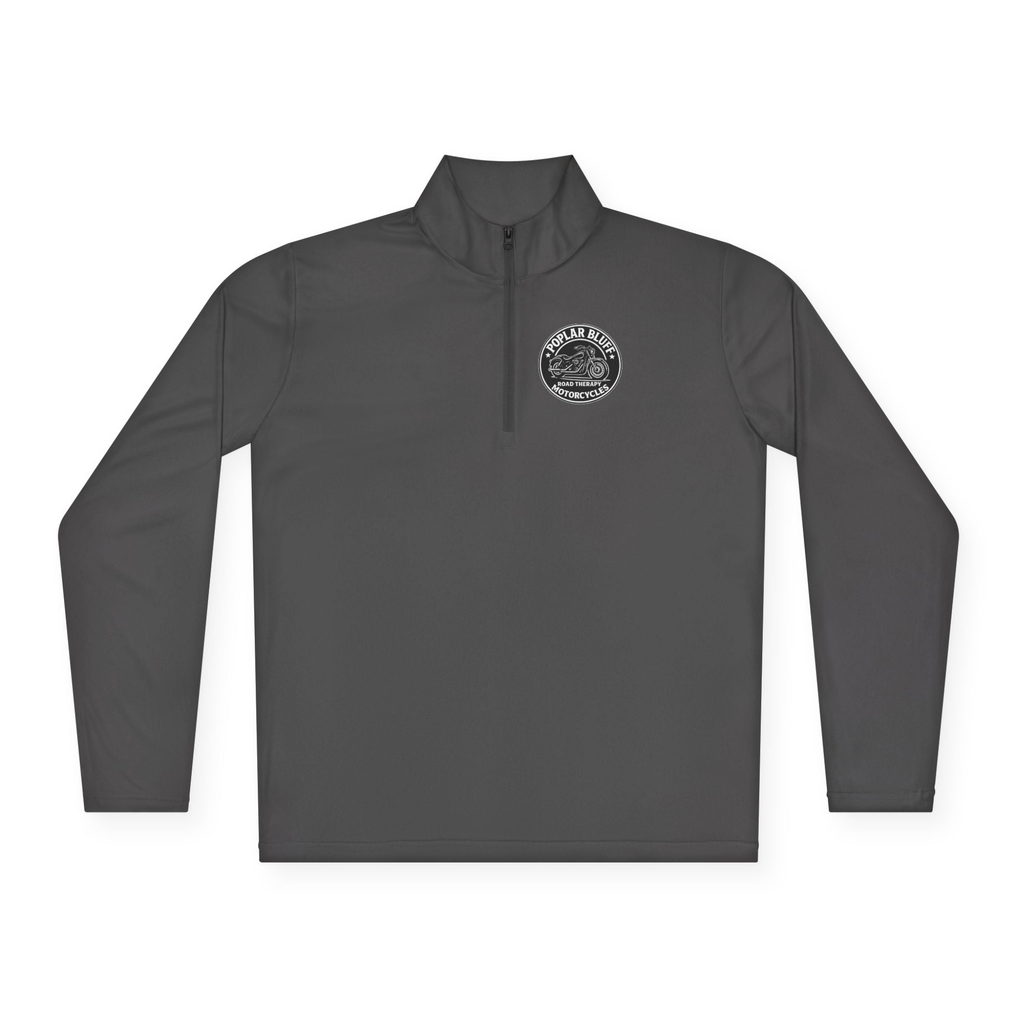 Quarter-Zip Pullover — Poplar Bluff Motorcycles 'Road Therapy' Logo