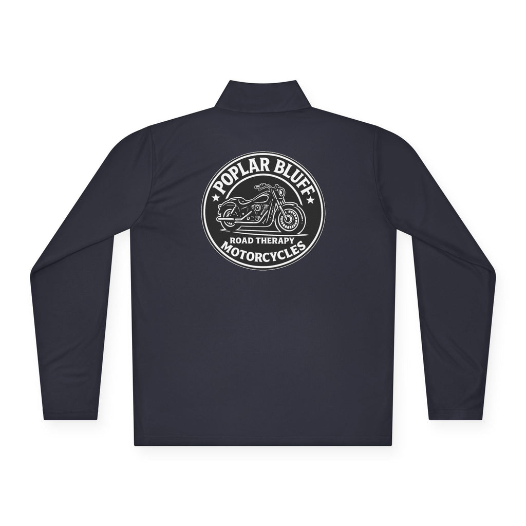 Quarter-Zip Pullover — Poplar Bluff Motorcycles 'Road Therapy' Logo